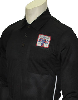 BBS311DX-Smitty Major League Style Long Sleeve Umpire Shirt with Dixie Patch - Available in Black and Carolina Blue
