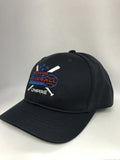 HT304DX-4 Stitch Flex Fit Umpire Hat with DBB Embroidered Logo Umpire Hat-Available in Black and Navy